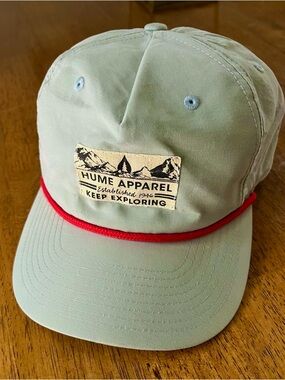 Women's Hume Lake Sage Green Cap with Red Trim